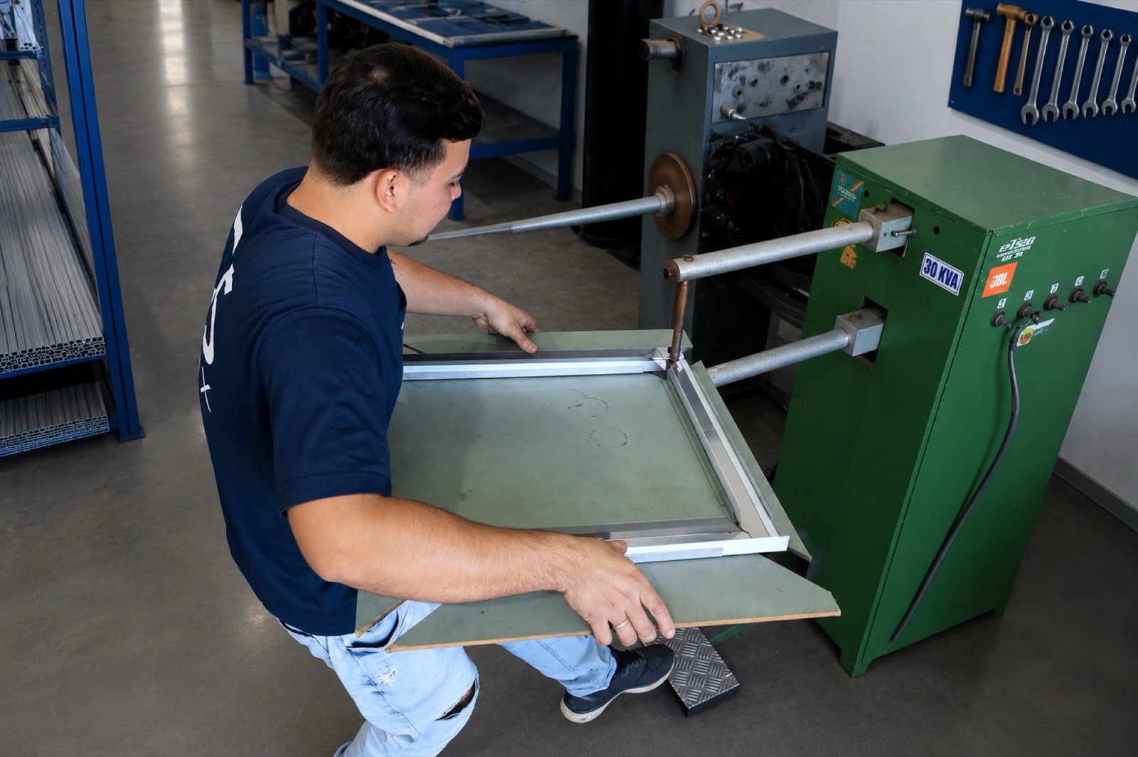 Estrutura industrial em aço inox